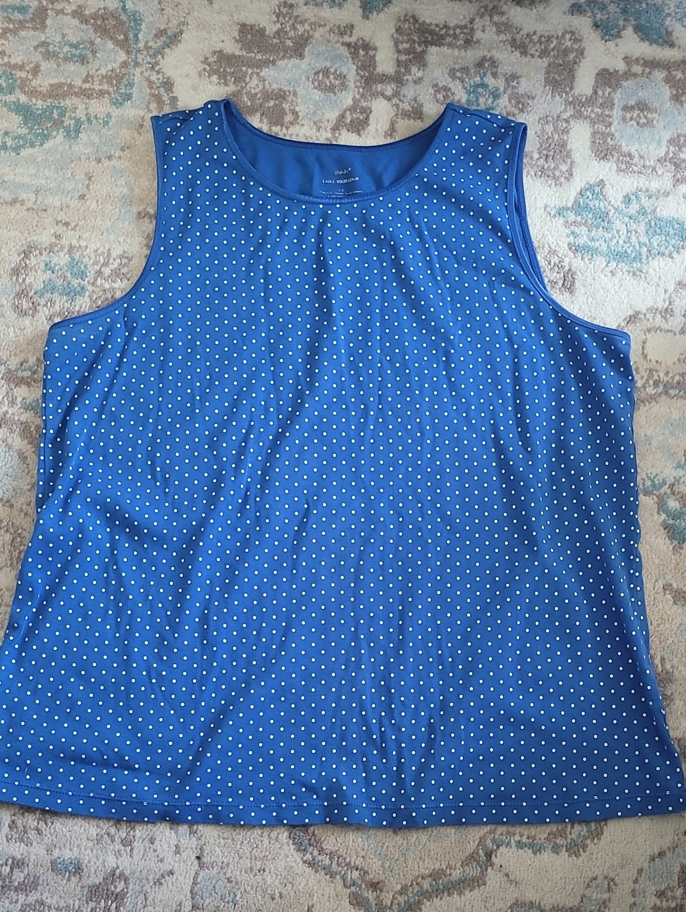 5 For $25 Blue Polka Dot Sleeveless Tank